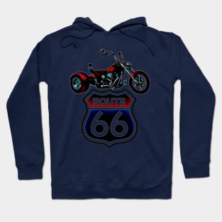 Motorcycle Chopper Route 66 Hoodie